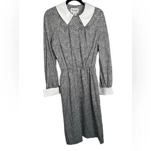 Vintage Henry Lee Black and White Colored Dress Size 14